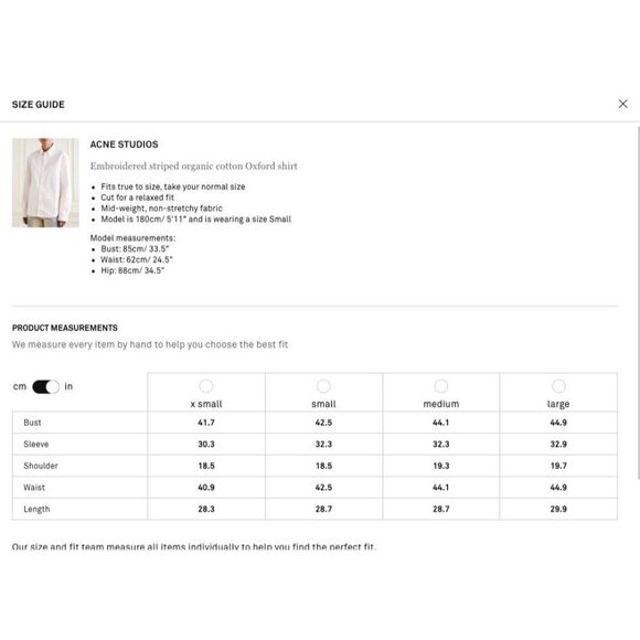 Acne Studios Button Up Shirt in White & Rose Pink Small New Womens Blouse as-is - Picture 12 of 17